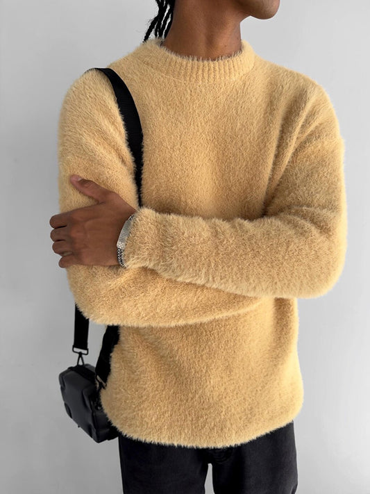 Oversize Textured Sweater Beige