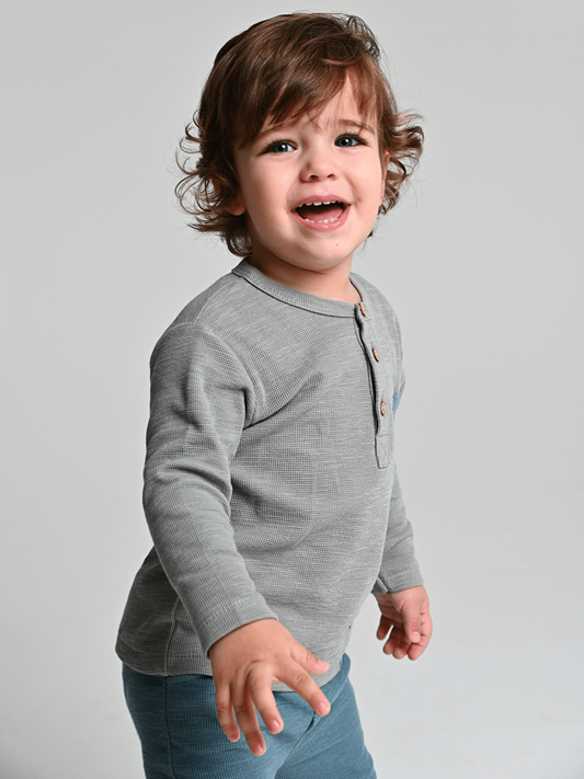 Crew Neck Long Sleeve Baby Boy 2 Piece Set