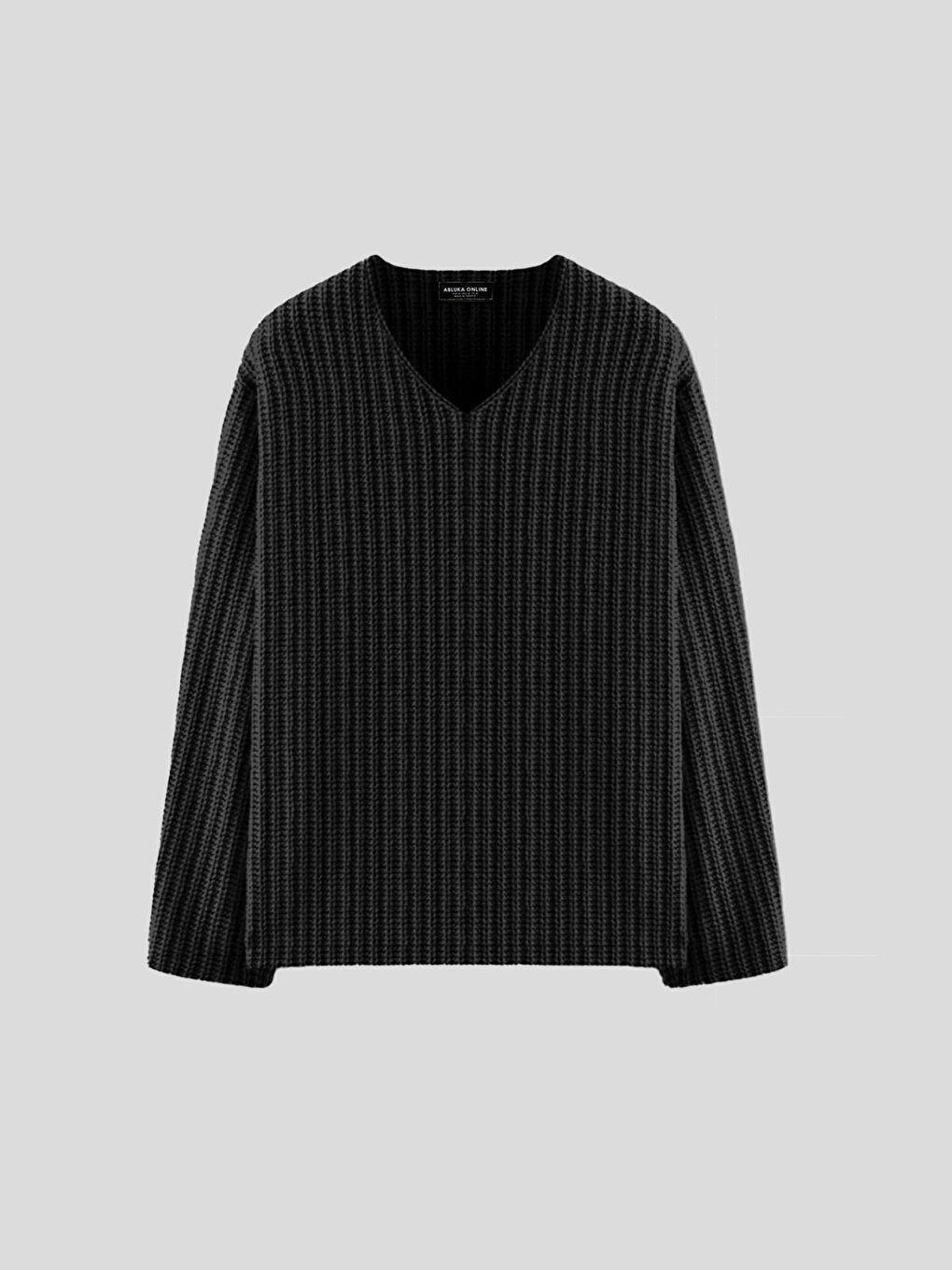 Oversize V-Neck Sweater Black