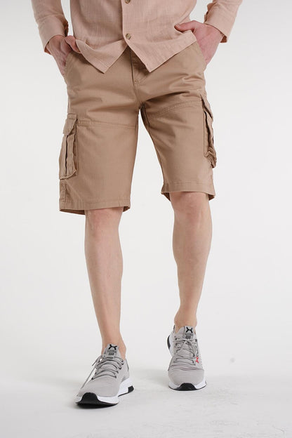 Cotton Linen Comfort Men's Cargo Pocket Bermuda Capri