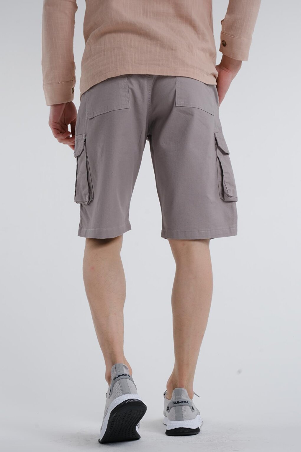 Cotton Linen Comfort Men's Cargo Pocket Bermuda Capri