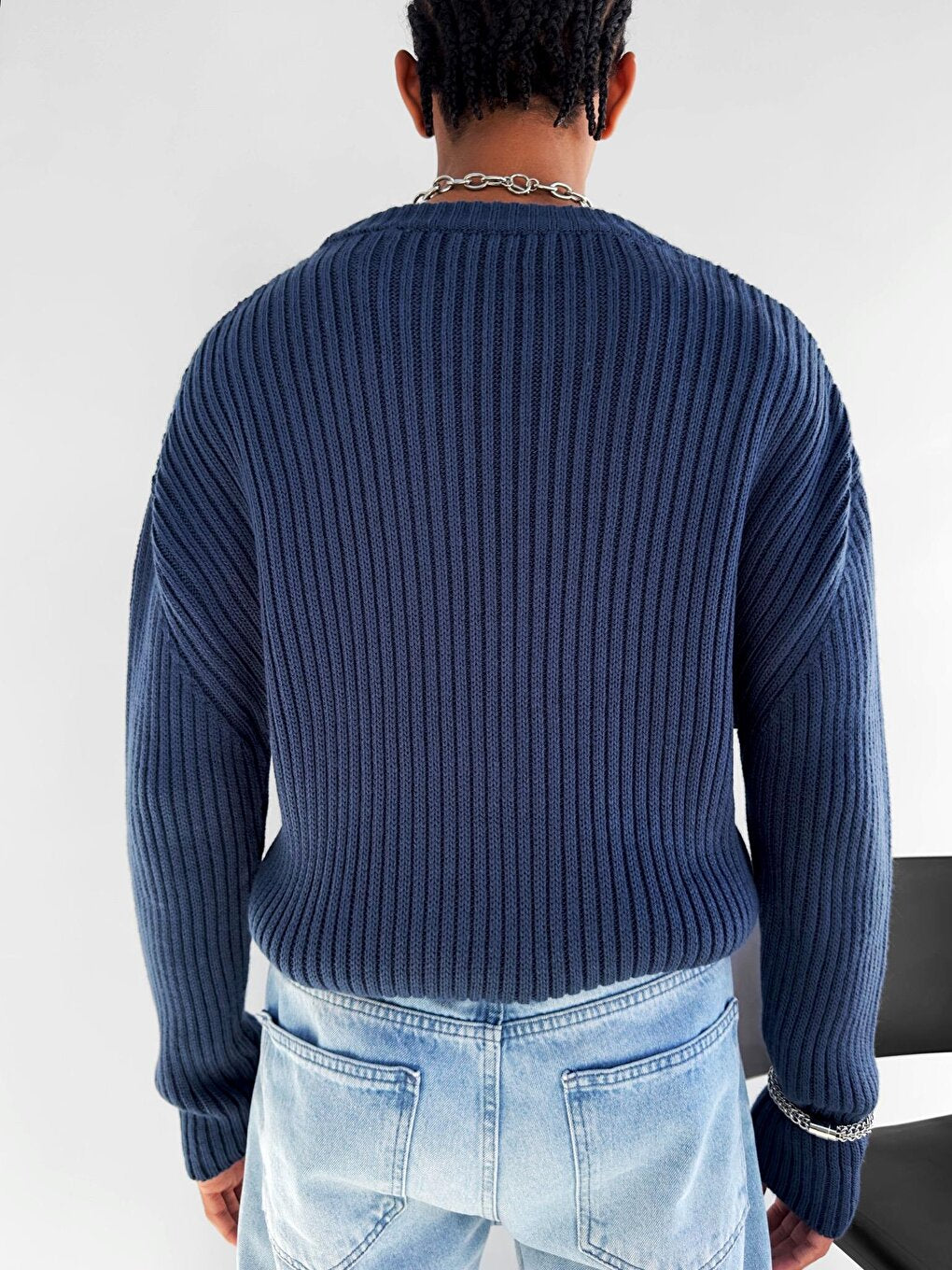 Oversize Sweater Navy Blue