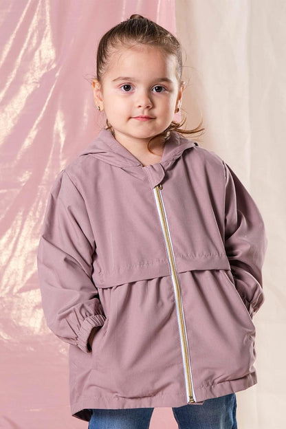 Hooded Girl's Trench Coat 4-10 Years