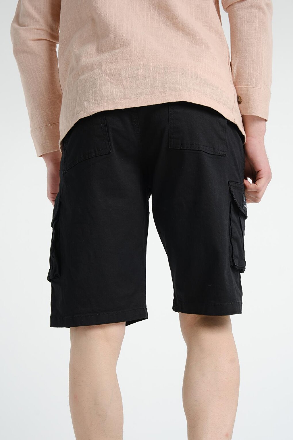 Cotton Linen Comfort Men's Cargo Pocket Bermuda Capri