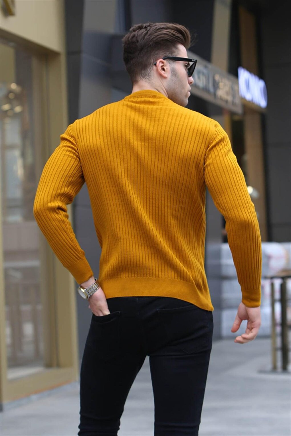 Mustard Crew Neck Knitwear Sweater 5183