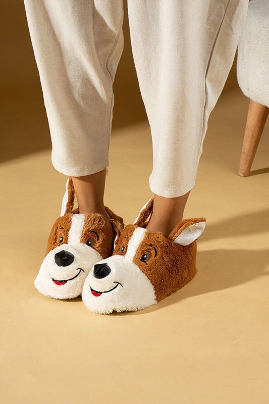 Cute Dog Anti-Slip Sole Comfortable Fit Women's Slippers 001-999-22