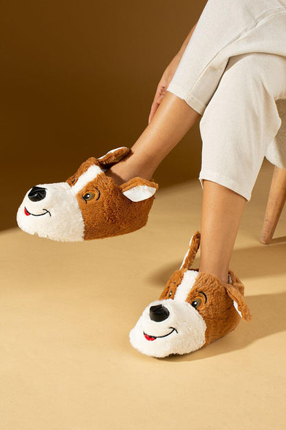 Cute Dog Anti-Slip Sole Comfortable Fit Women's Slippers 001-999-22