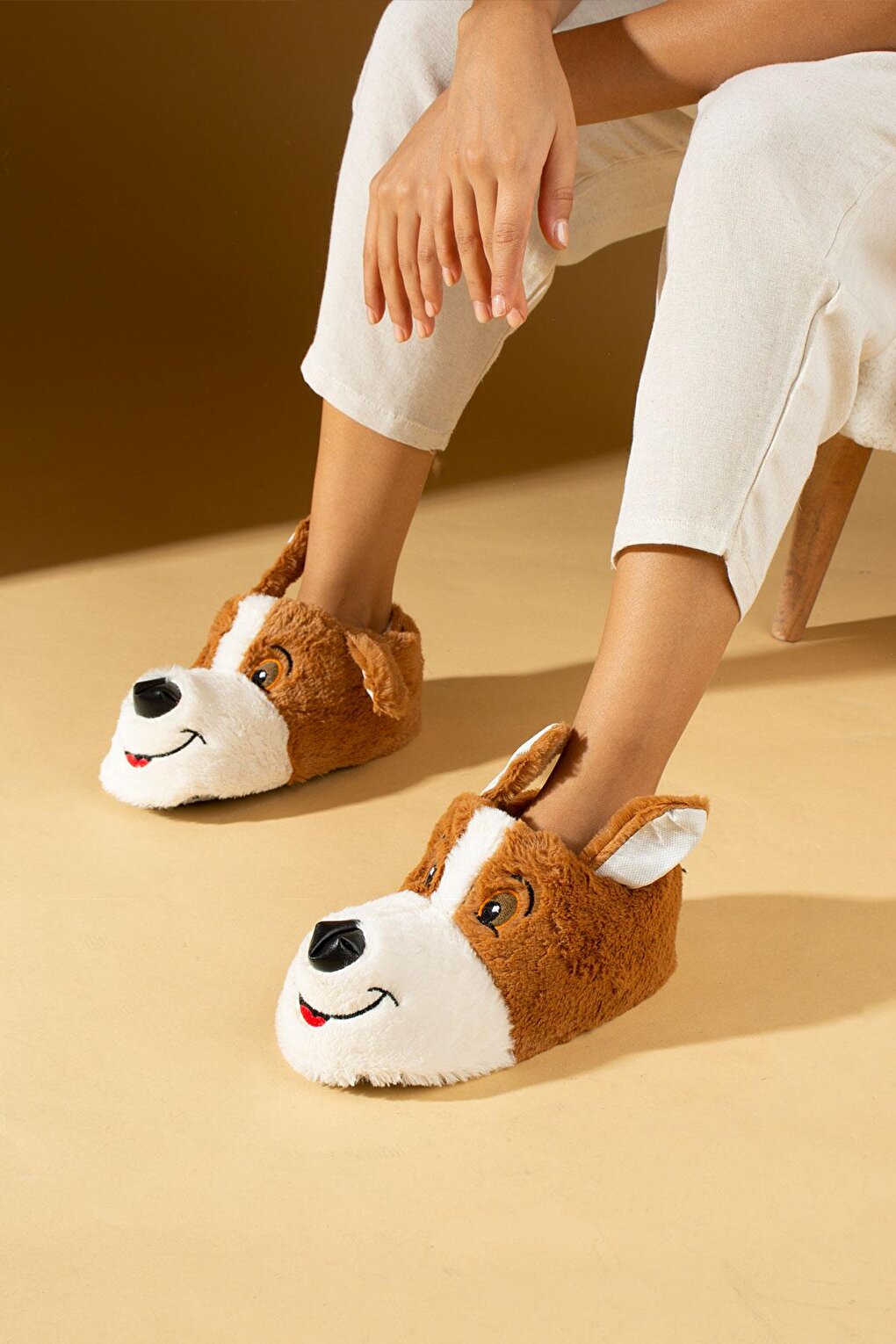 Cute Dog Anti-Slip Sole Comfortable Fit Women's Slippers 001-999-22