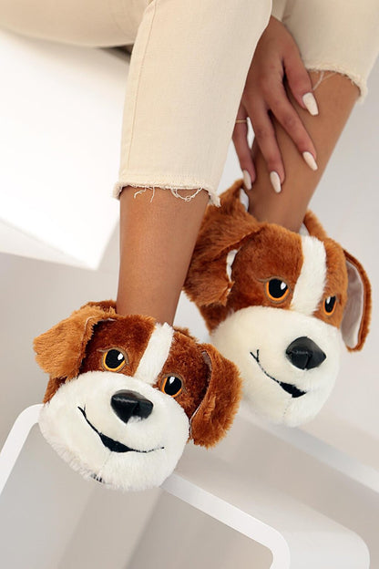 Cute Dog Anti-Slip Sole Comfortable Fit Women's Slippers 001-999-22