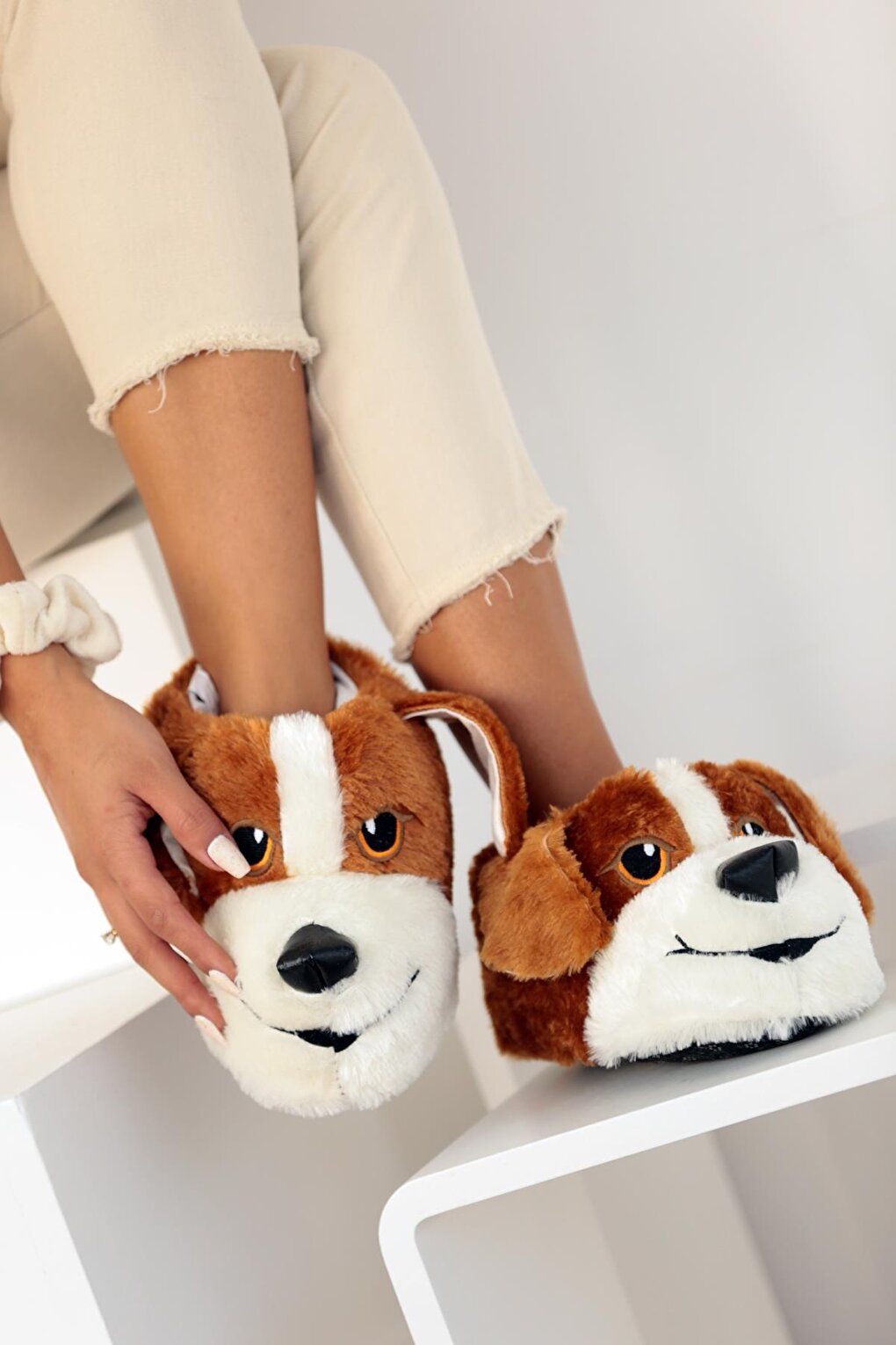 Cute Dog Anti-Slip Sole Comfortable Fit Women's Slippers 001-999-22