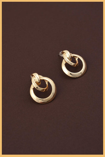 Women's Gold Nested Hoop Earrings set