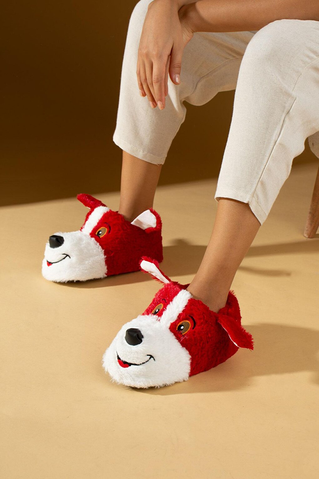 Cute Dog Anti-Slip Sole Comfortable Fit Women's Slippers 001-999-22