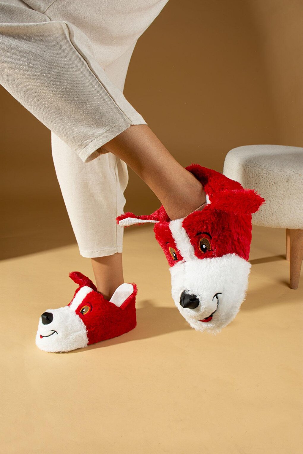 Cute Dog Anti-Slip Sole Comfortable Fit Women's Slippers 001-999-22