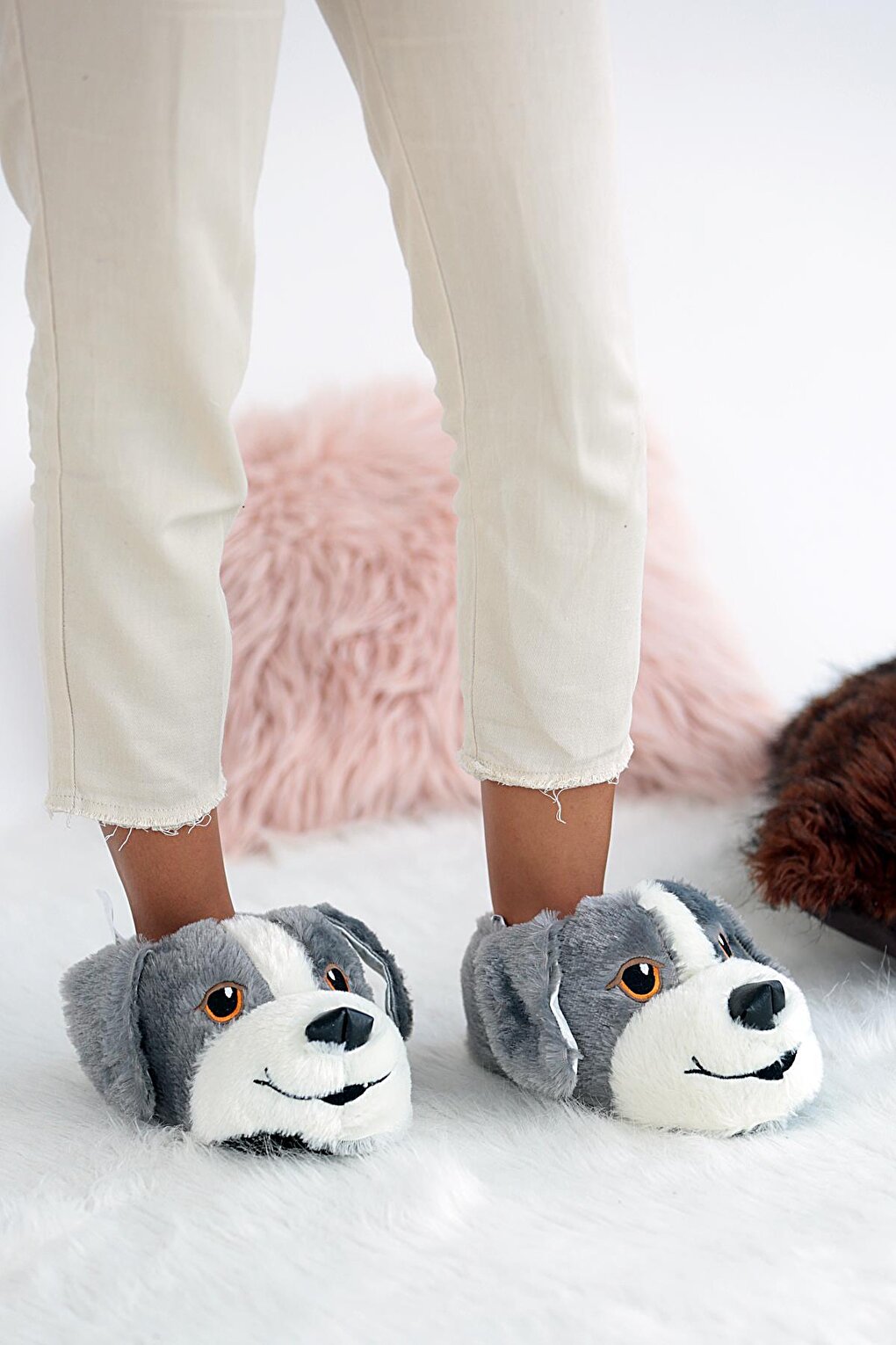 Cute Dog Non-Slip Sole Comfortable Mold Women's Slippers 001-999-22