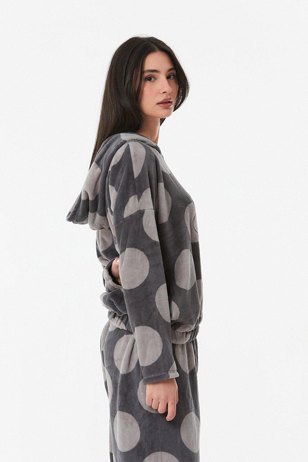 Printed Hooded Pajama Set