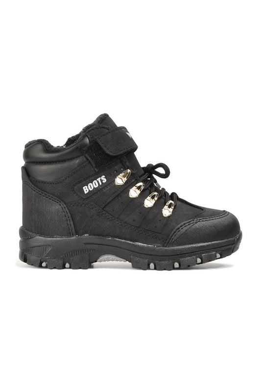 1502 Black-Silver Children's Boots