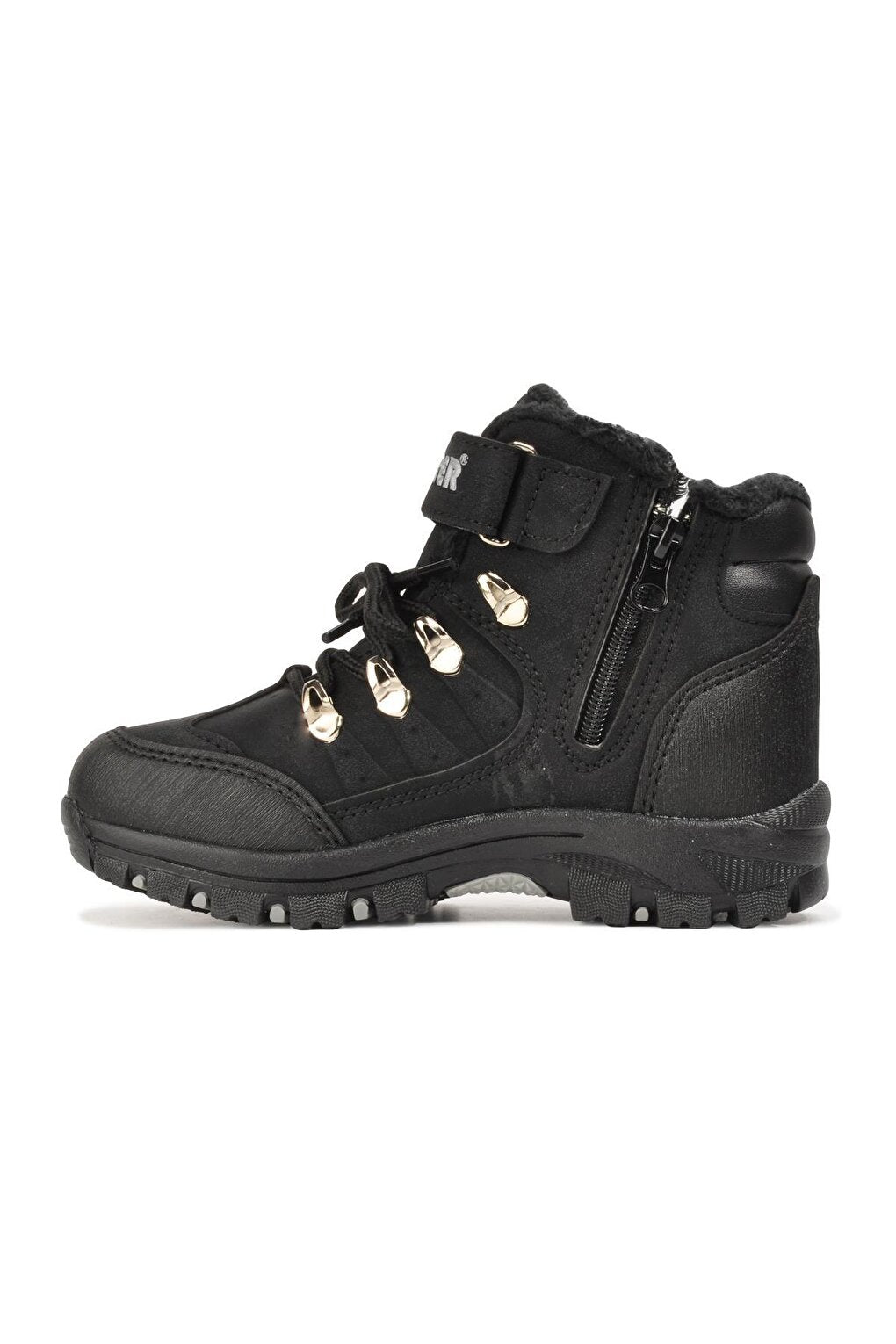 1502 Black-Silver Children's Boots