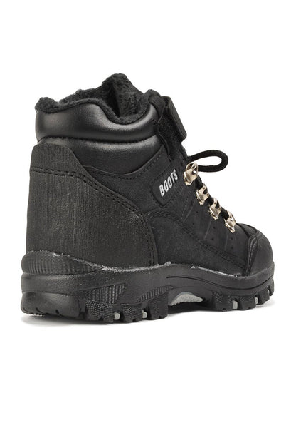 1502 Black-Silver Children's Boots