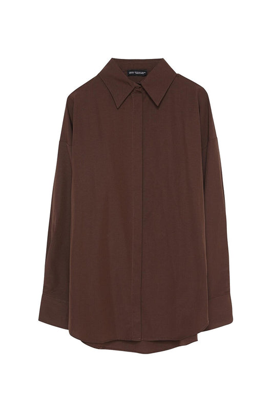 Oversize Shirt Brown