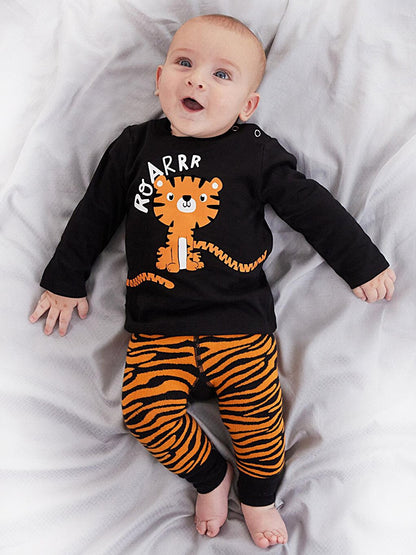 Tiger Baby Boy T-shirt Tights-Pants Set