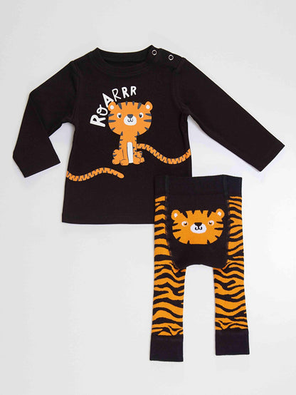 Tiger Baby Boy T-shirt Tights-Pants Set