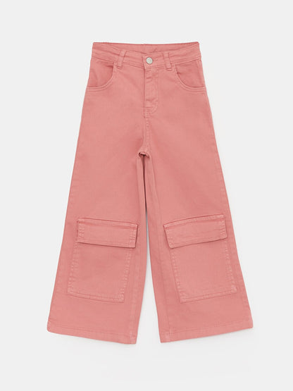 Girl's Jean Trousers with Front and Back Pockets