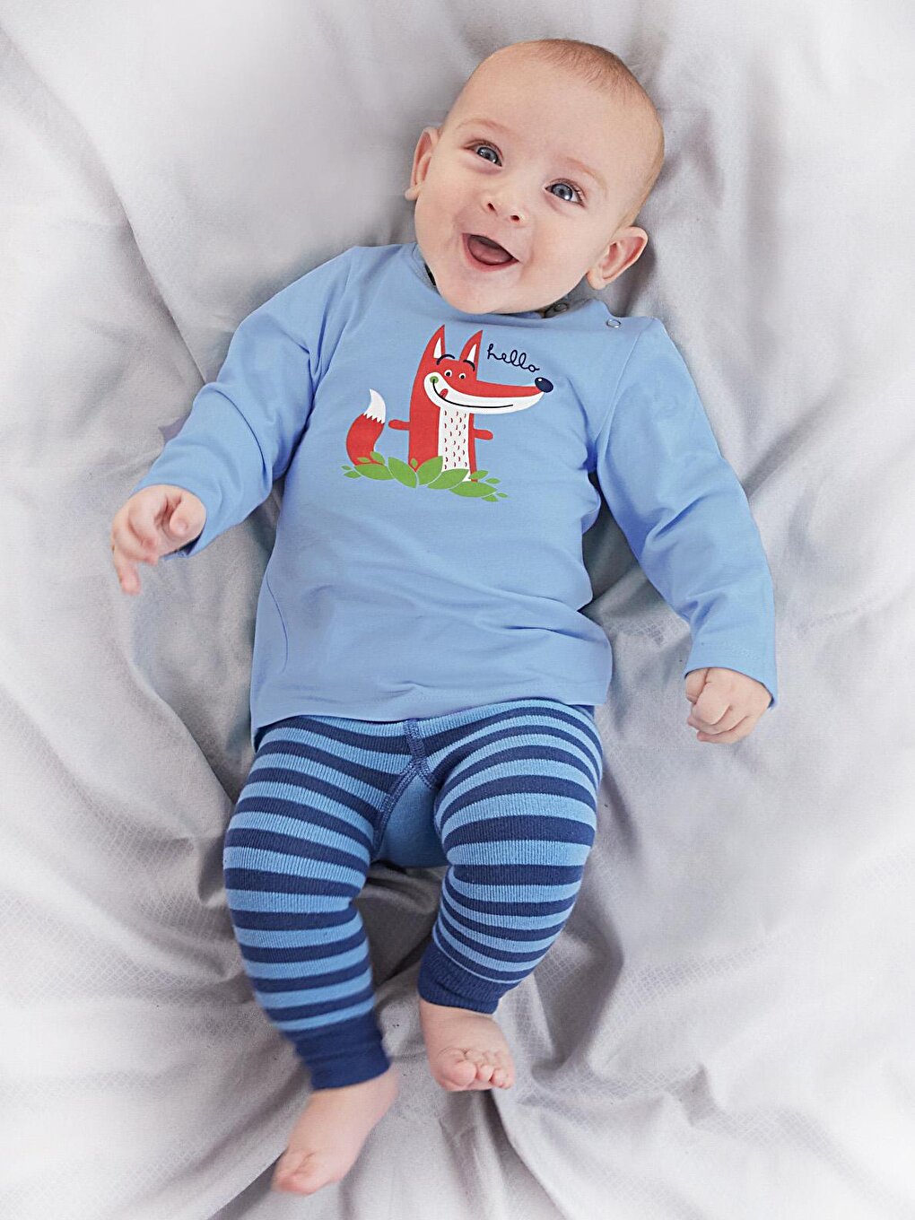 Tilki Baby Boy T-shirt Tights-Pants Set