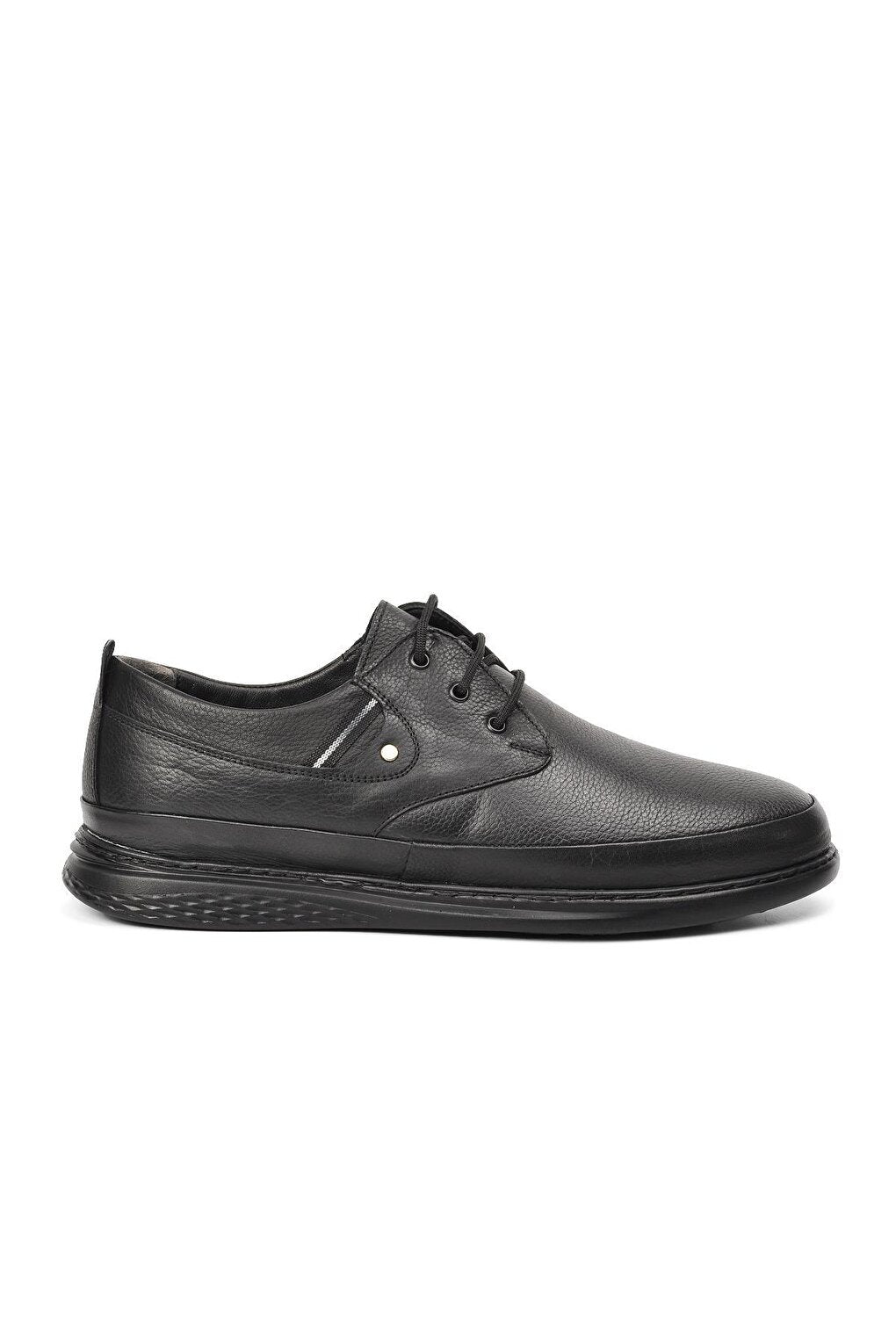 01 Black Genuine Leather Men's Casual Shoes