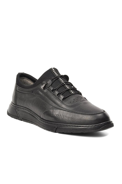 013 Black Genuine Leather Large Size Men's Casual Shoes