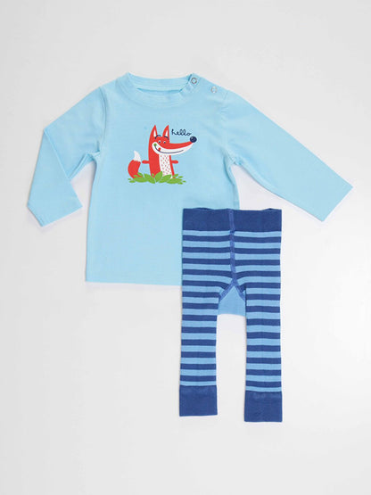 Tilki Baby Boy T-shirt Tights-Pants Set