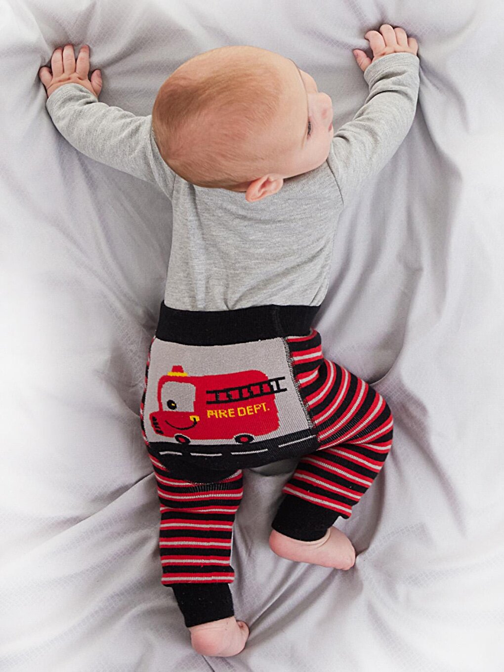 Firefighter Baby Boy Body Tights-Pants Set