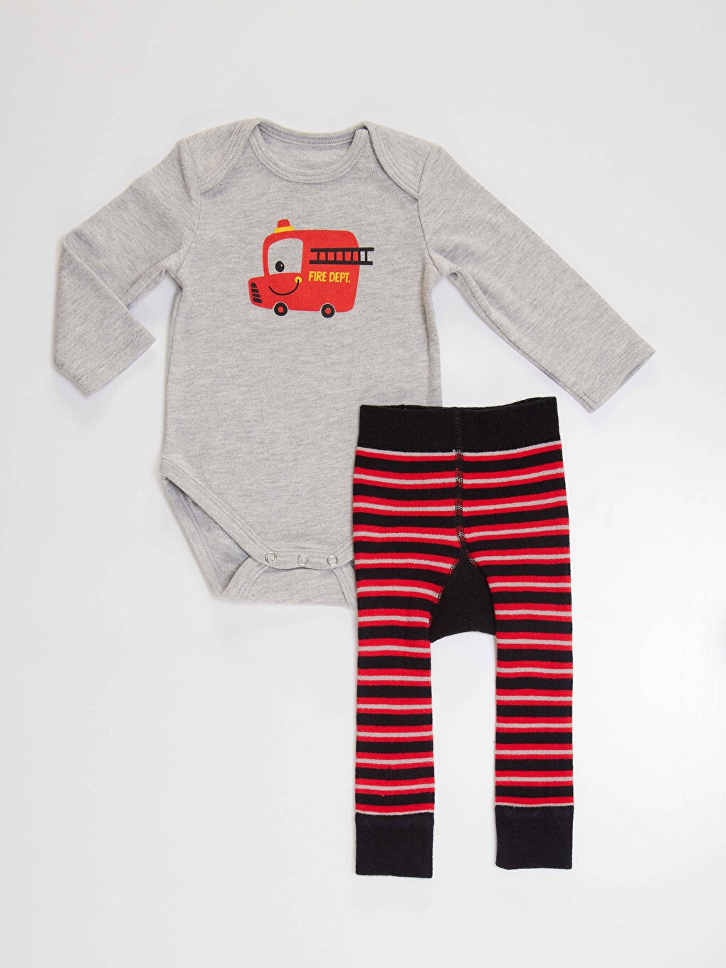 Firefighter Baby Boy Body Tights-Pants Set