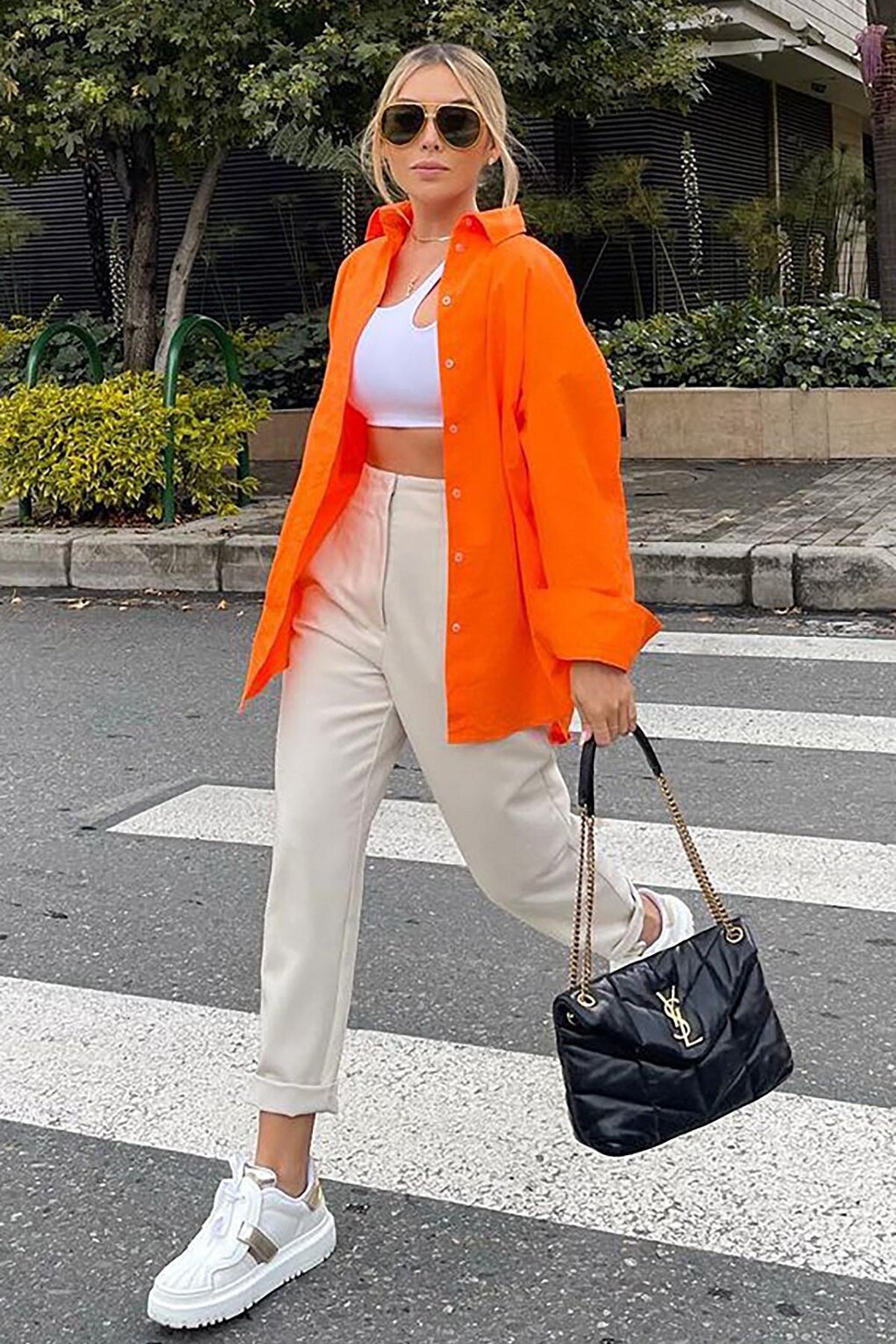 Orange Oversize Shirt MG1369