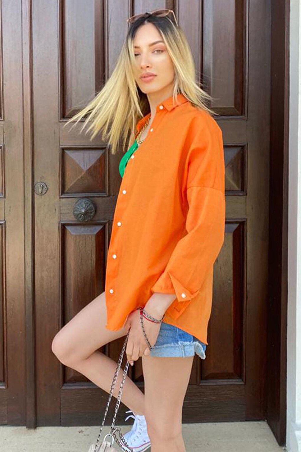 Orange Oversize Shirt MG1369