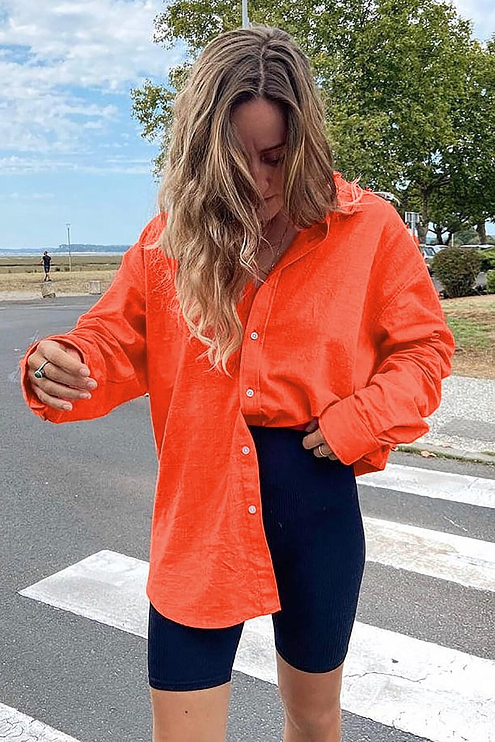 Orange Oversize Shirt MG1369