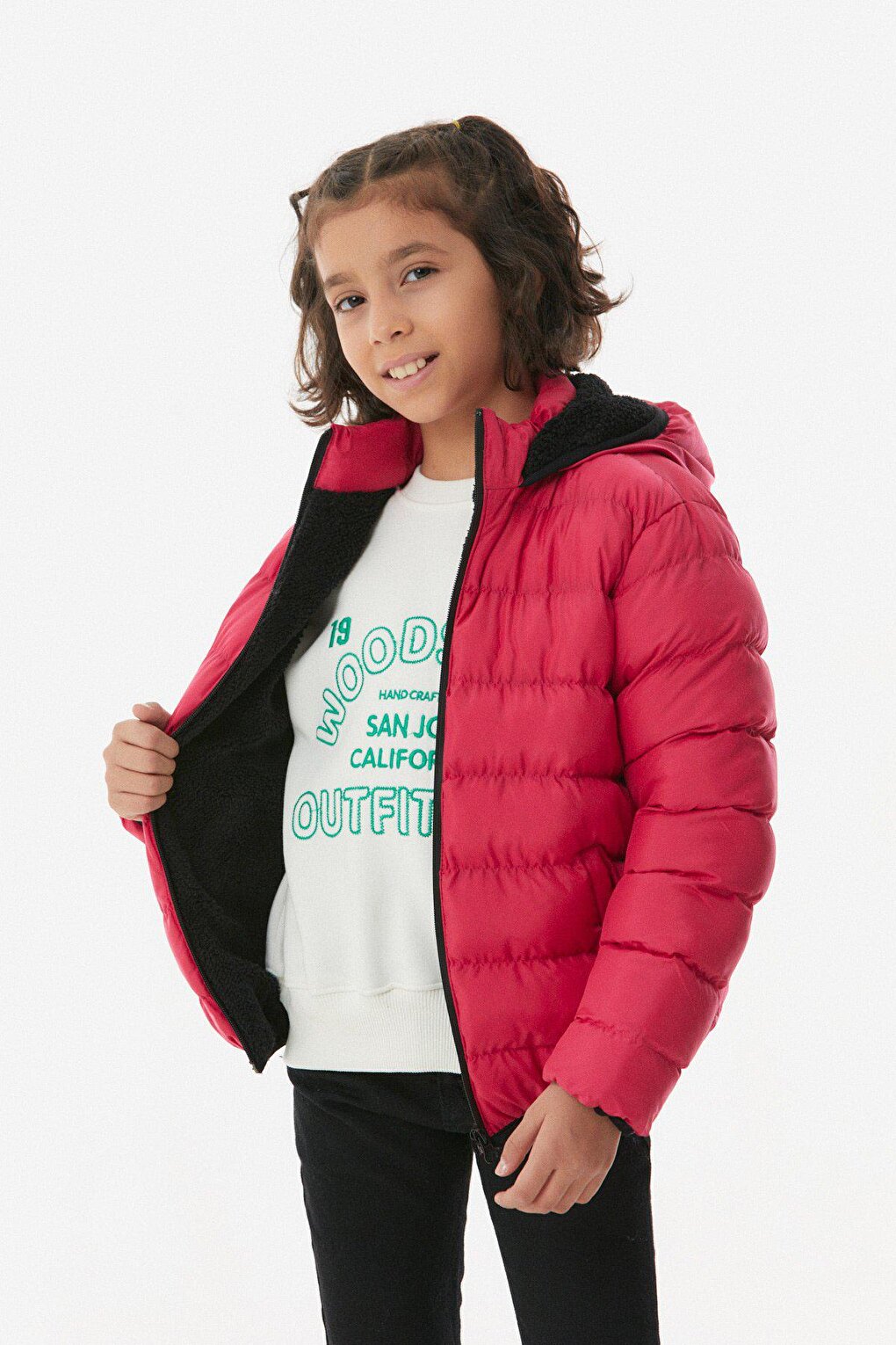 Hooded Unisex Children's Coat with Snap Pockets