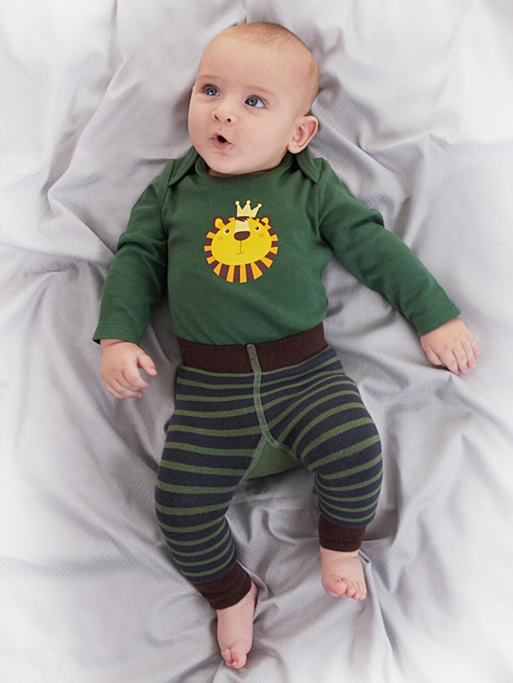 Aslan Baby Boy Bodysuit Tights-Pants Set