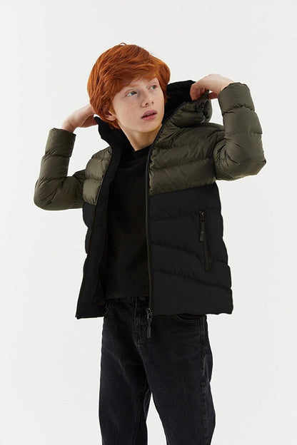 Boy's Thick Lined Hooded Coat RMK-003