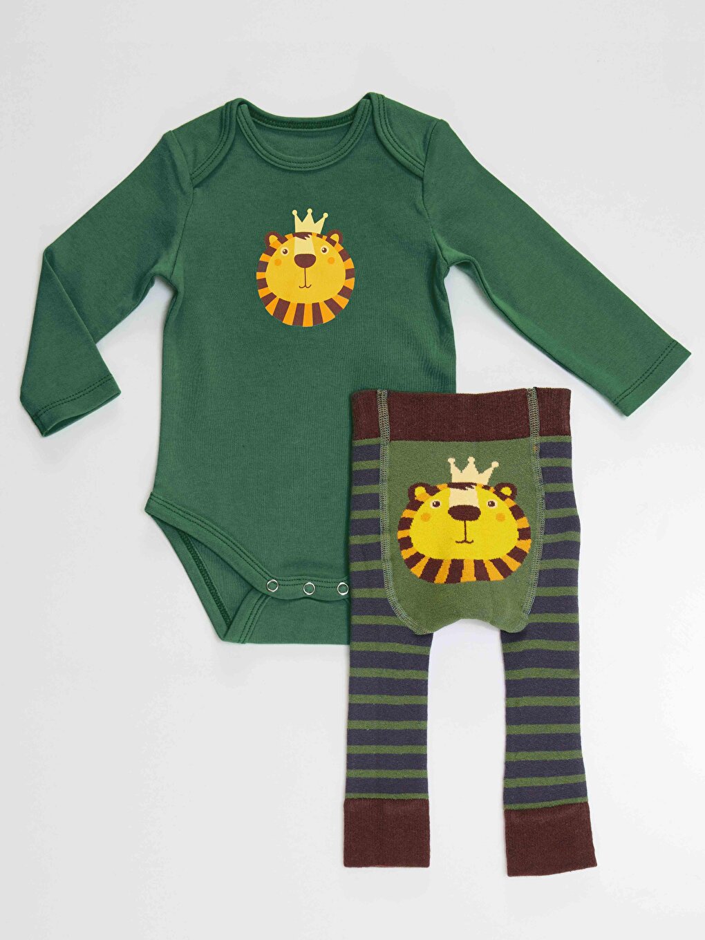 Aslan Baby Boy Bodysuit Tights-Pants Set