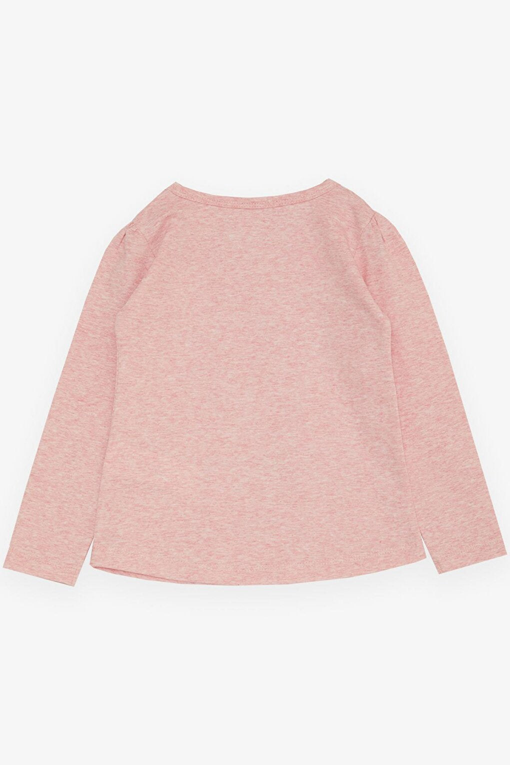 Girl's Long Sleeve T-Shirt The Girl Who Feels She's an Artist Printed Salmon Melange (Age 3-8)