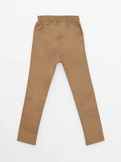 Basic Boy's Trousers with Elastic Waist Canvas