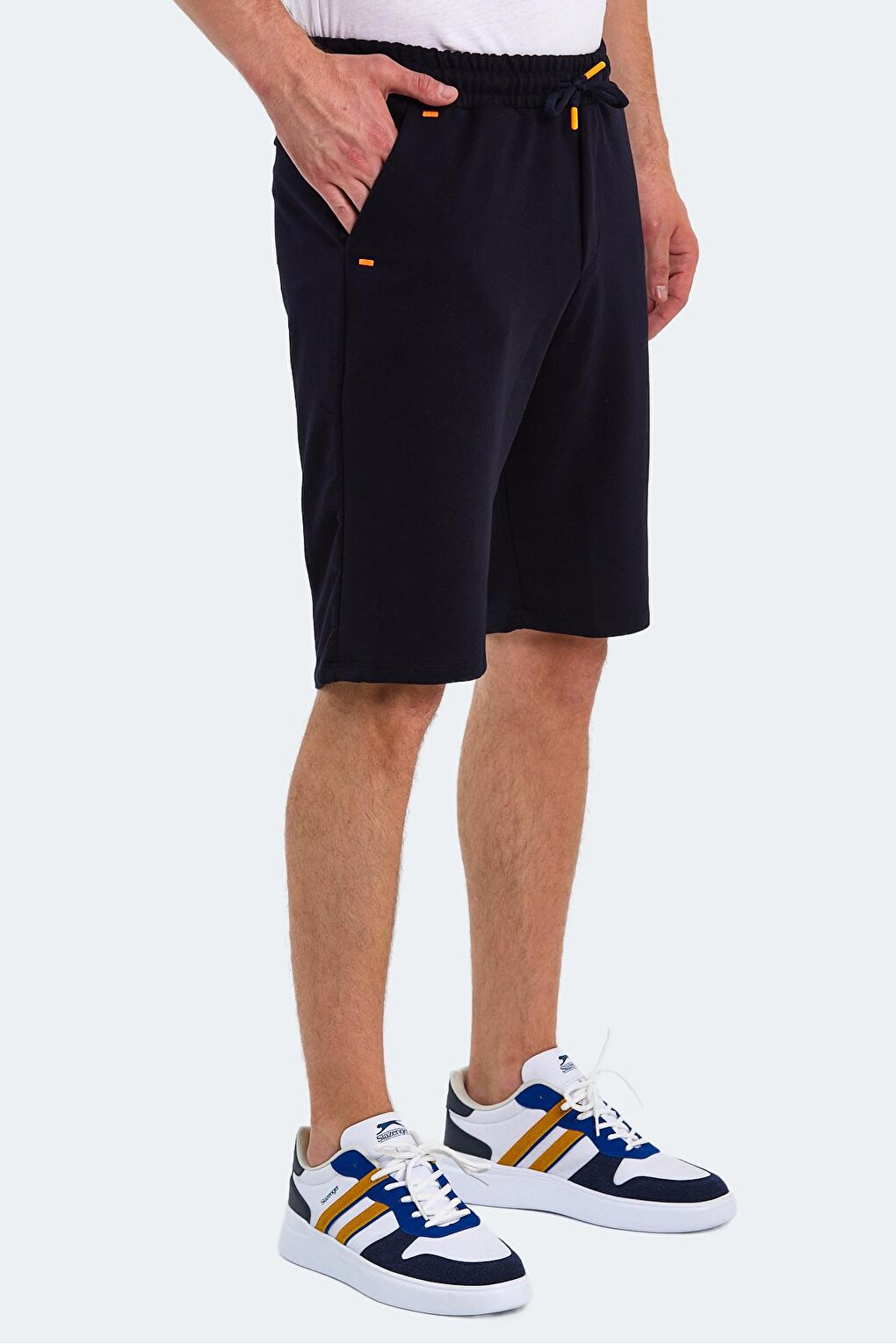 ZAHARI Men's Shorts Navy Blue