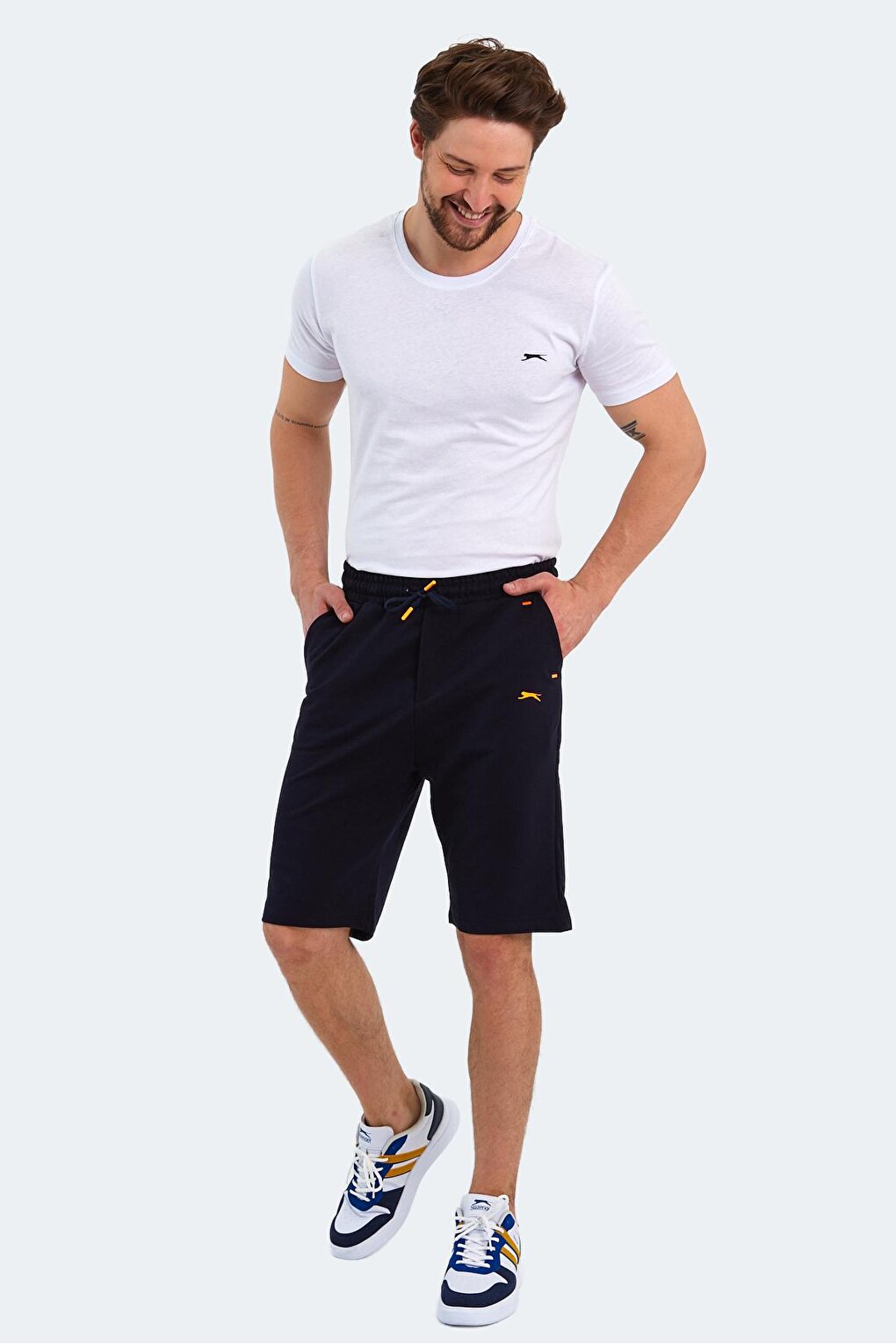 ZAHARI Men's Shorts Navy Blue