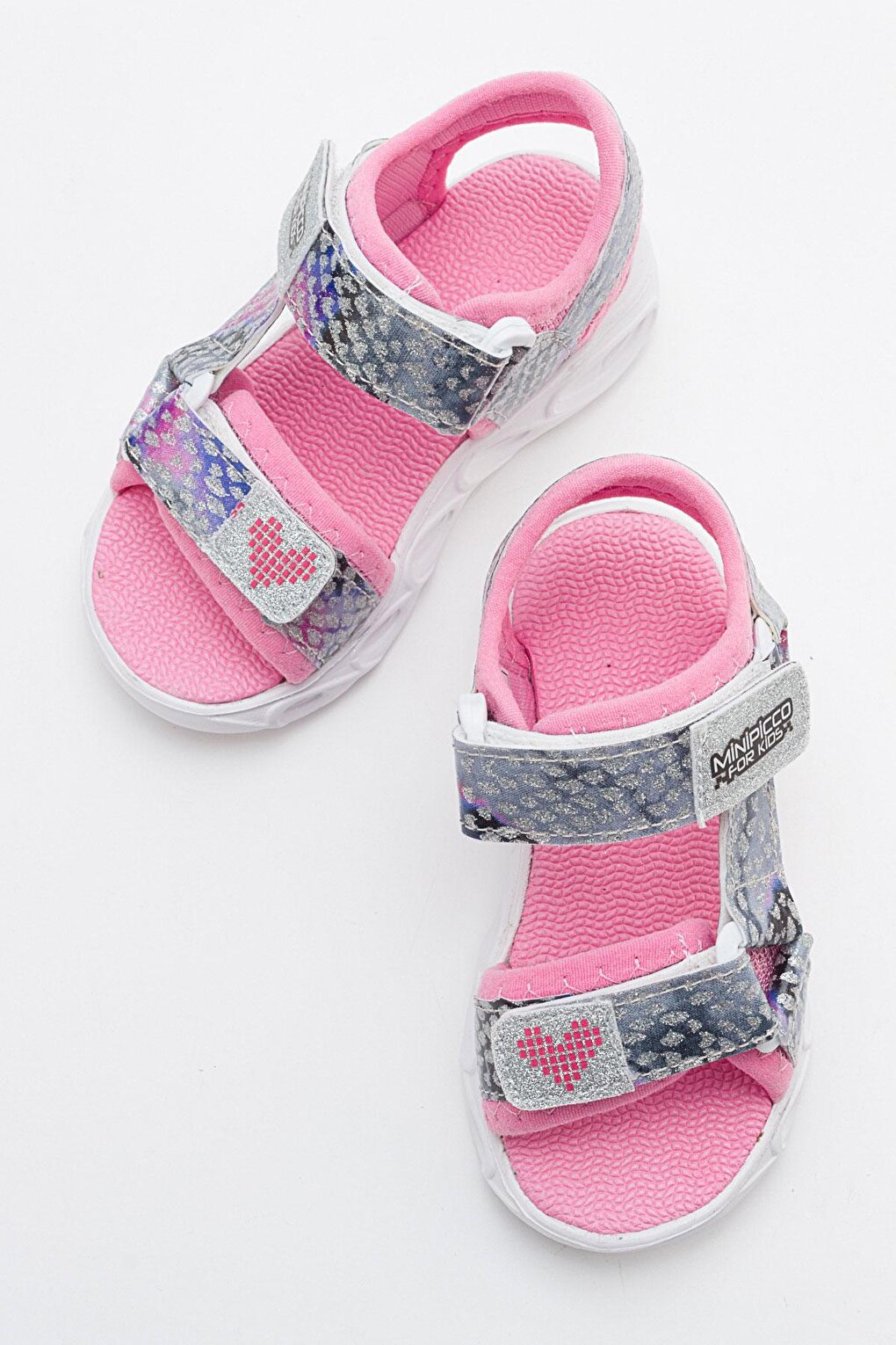 Girl's Silver Luminous Anatomical Lightweight Sports Sandals