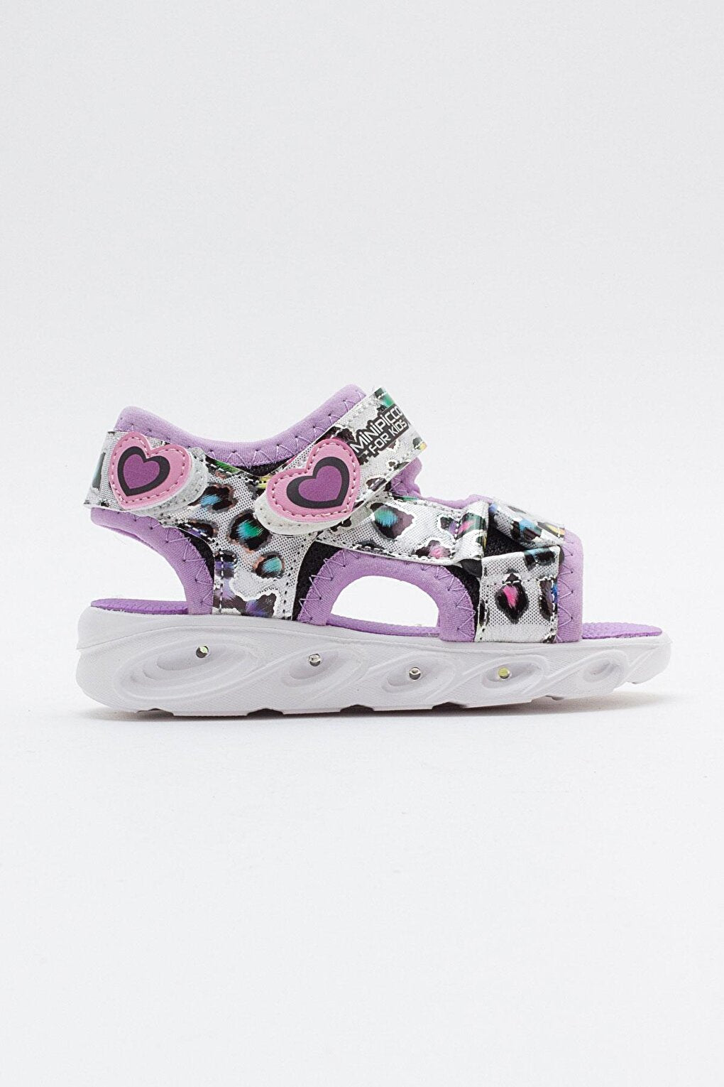 Girl's Lilac Lighted Anatomical Lightweight Sports Sandals