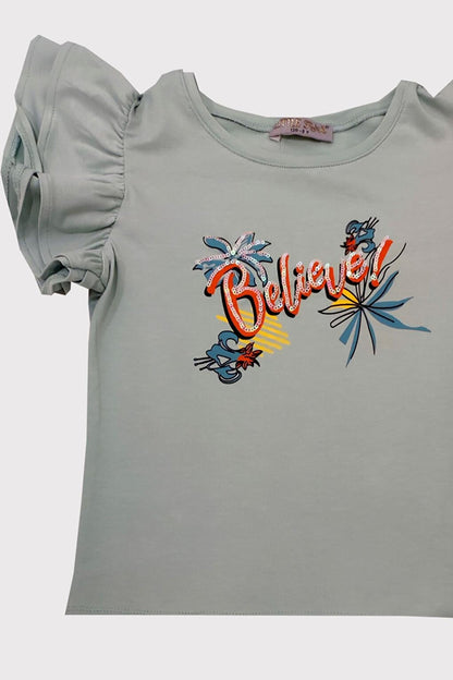 Girl's Believe T-Shirt with Accessories