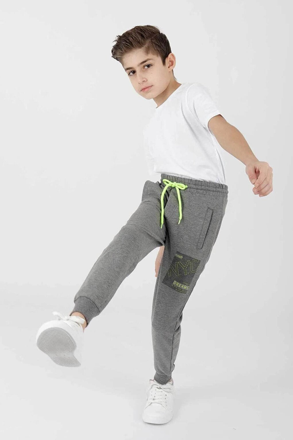 Boy's Nyc Neon Cuffed Trend Tracksuit Ak2093