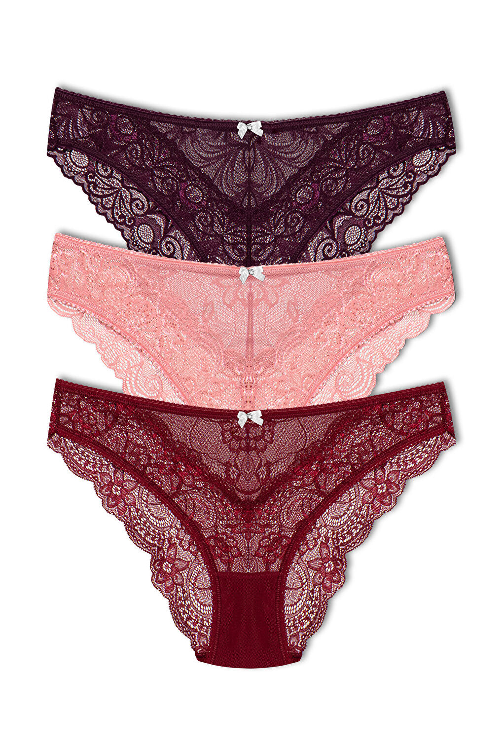 Lace Women's Slip Panties 3-Piece