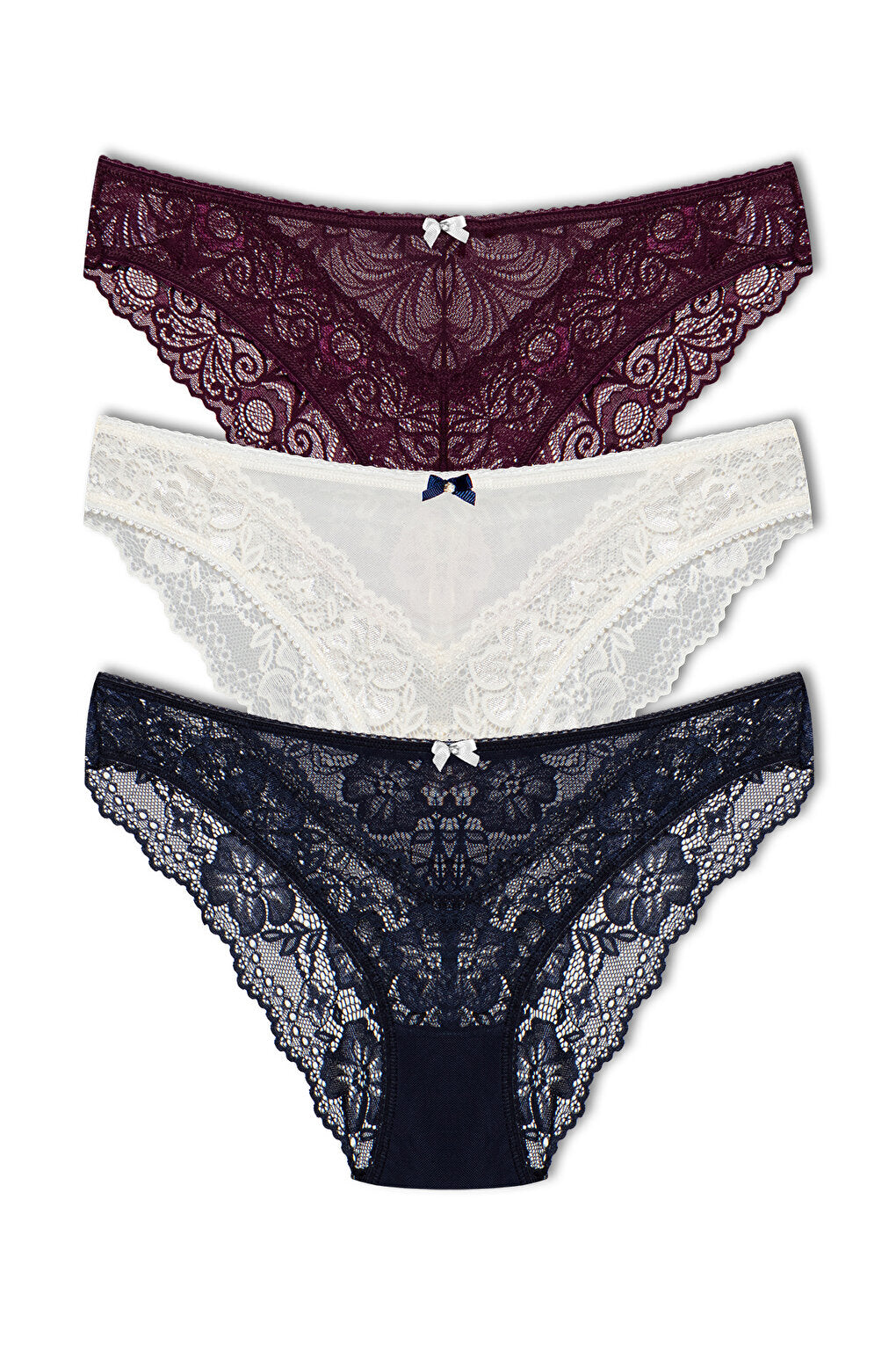 Lace Women's Slip Panties 3-Piece