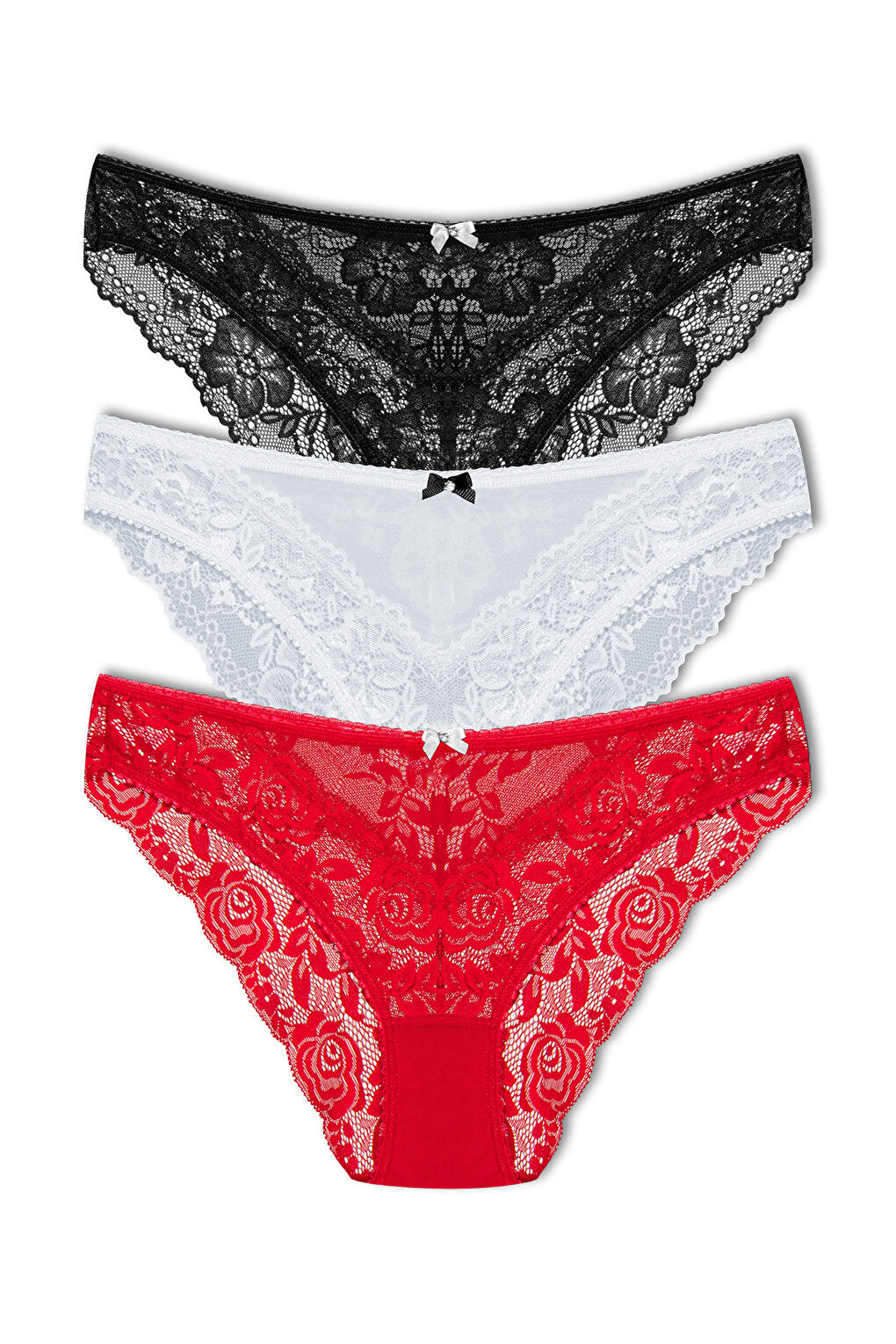 Lace Women's Slip Panties 3-Piece